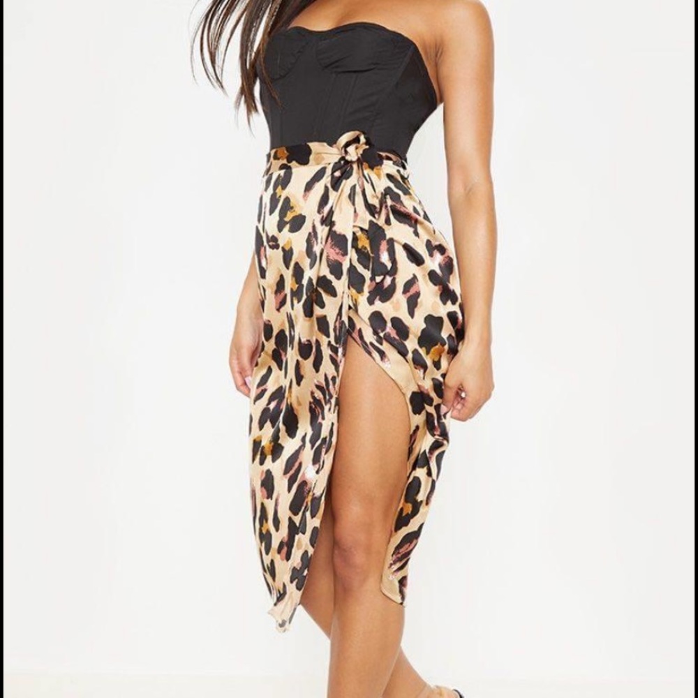 Leopard wrap dress